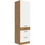 Niki 30. konyha 60 DKS-210 3S 1F 60x210x57cm fényes fehér/lancelot tölgy Outlet